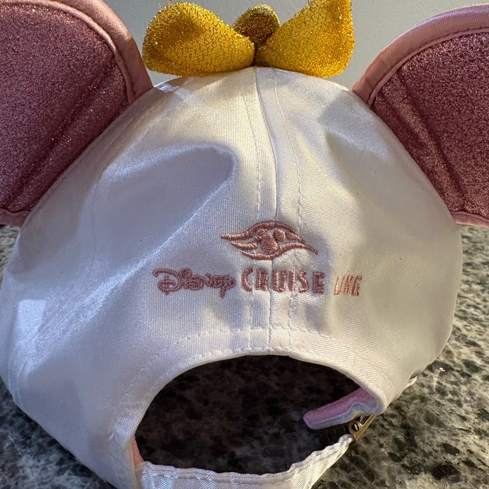 Minnie Mouse Pink and White Glitter sailor ears hat - Picture 2 of 3